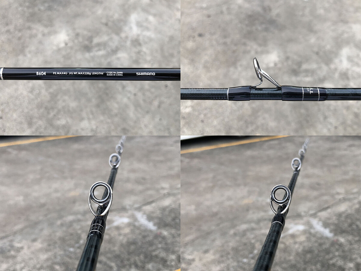 Shimano GAME Type J B604 คัน 1 ท่อนยาว 6 ฟุต Jig Wt: Max 220g , Line Max: PE 4 แบลงค์คันสวยริ้วรอยน้