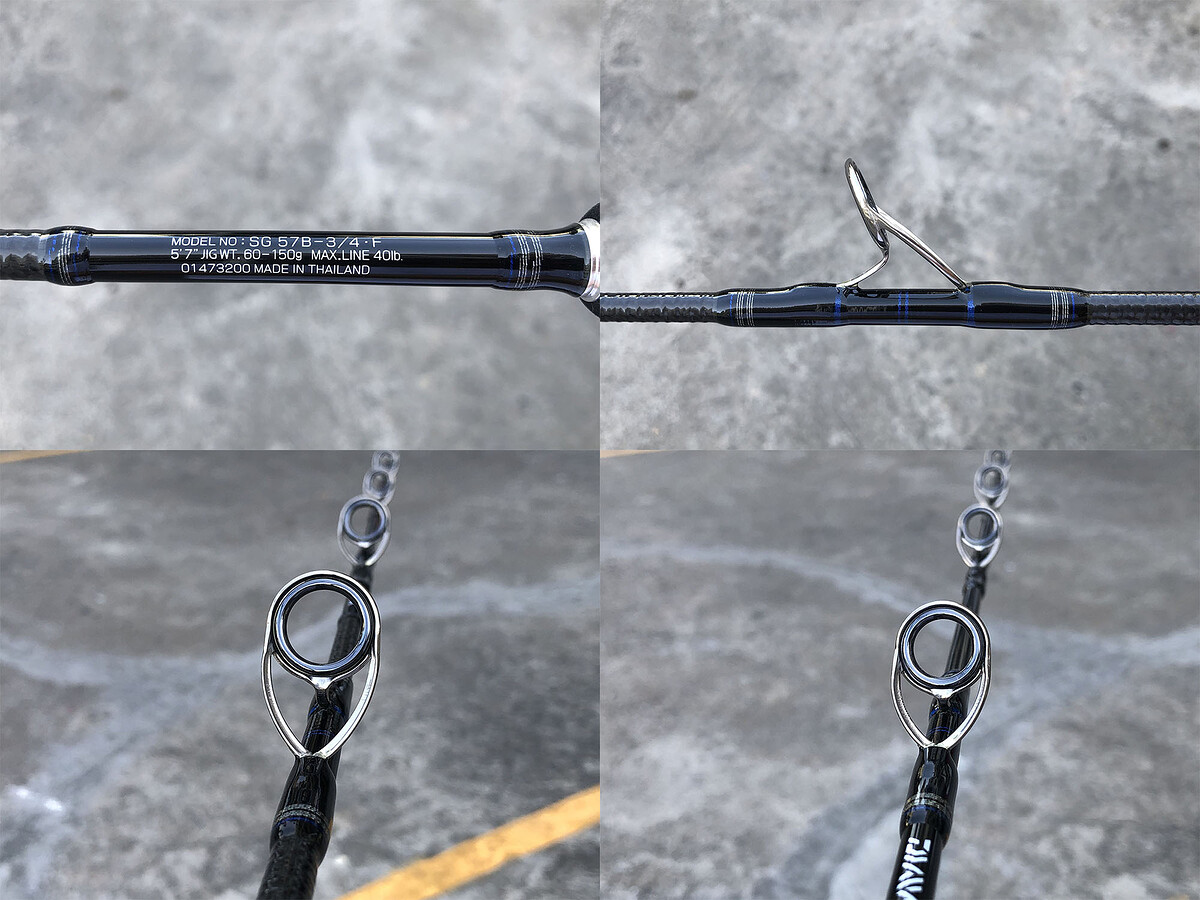 Daiwa Saltiga 57B-3/4 คัน 1 ท่อนยาว 5'7" Jig Wt: 60-150g , Line Wt: Max 30lb  แบลงค์คันสวยริ้วรอยน้อ