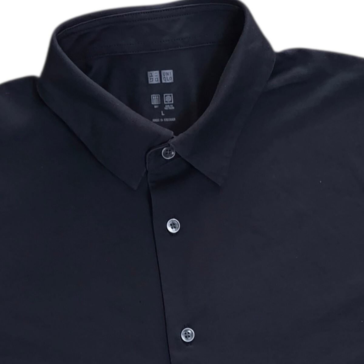 Uniqlo AIRism ทรงเชิ้ตกรมเข้มสวยใหม่มากไม่มีตำหนิ อก43นิ้ว 