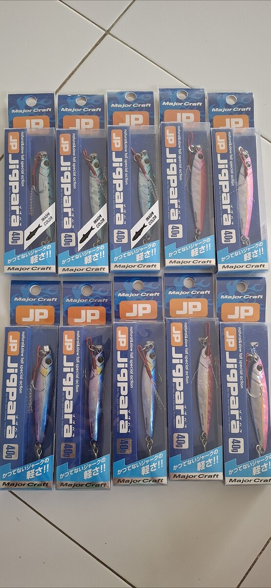 เหยื่อจิ๊ก major craft jigpara 40กรัมตัวละ130บาทส่ง50ครับ