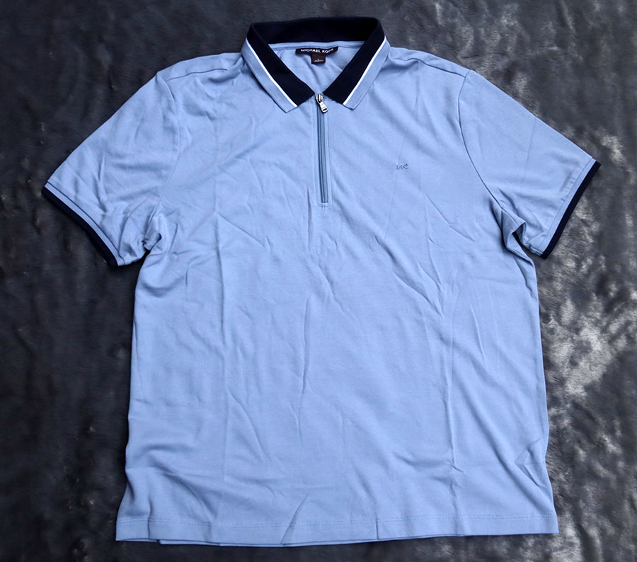 MICHAEL KORS / L/XL เสื้อยืดปกโปโลซิปบน 2 สีสวยใหม่ลิขสิทธิ์แท้ รวมส่ง flash