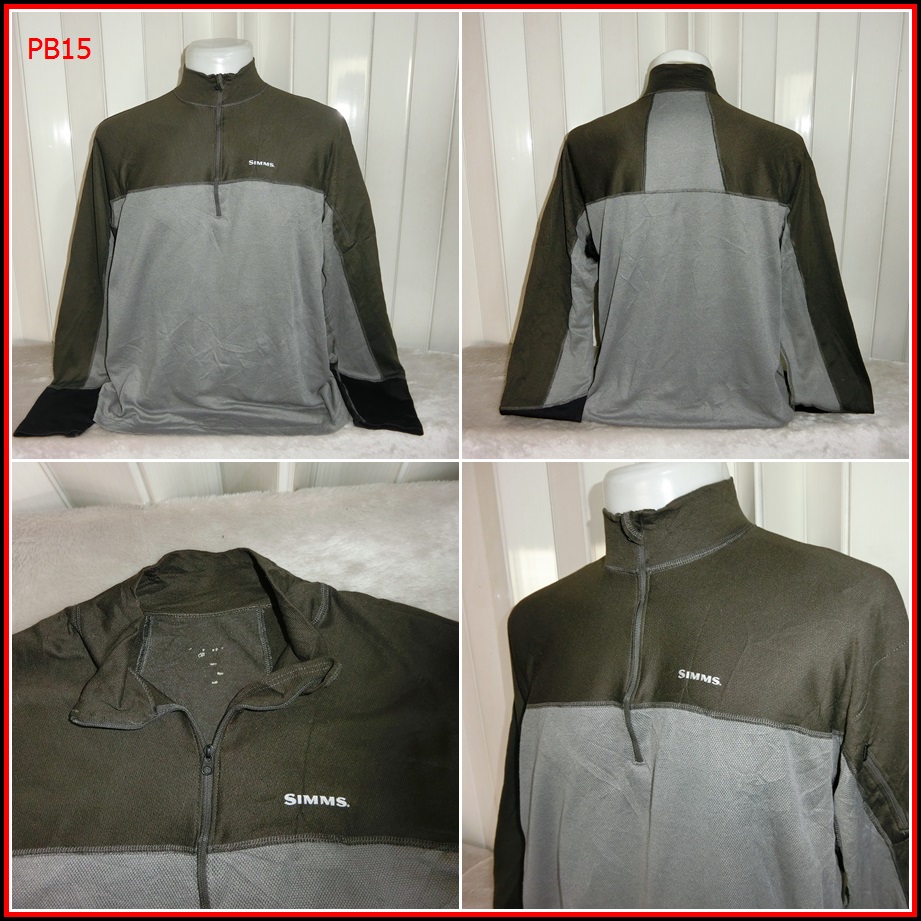PB15. SIMMS ใส่ออกทริปกลางแจ้งตกปลา ชนิดเนื้อผ้าบางลื่นๆ ชนิดผ้าแห้งไว  Size XL อก 48 นิ้ว / 30 นิ้ว