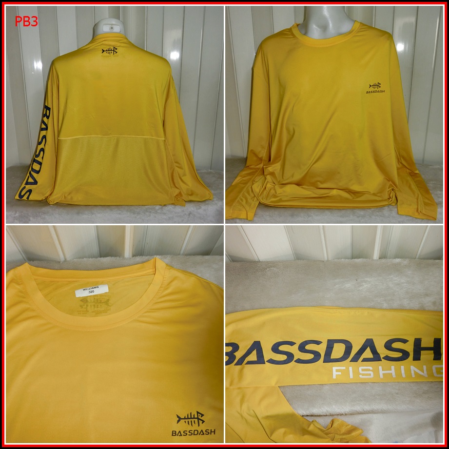 PB3. เสื้อตกปลา BASSDASH  FISHING  ใส่ออกทริปกลางแจ้งตกปลา ชนิดเนื้อผ้าบางลื่นๆ ชนิดผ้าแห้งไว  Size 