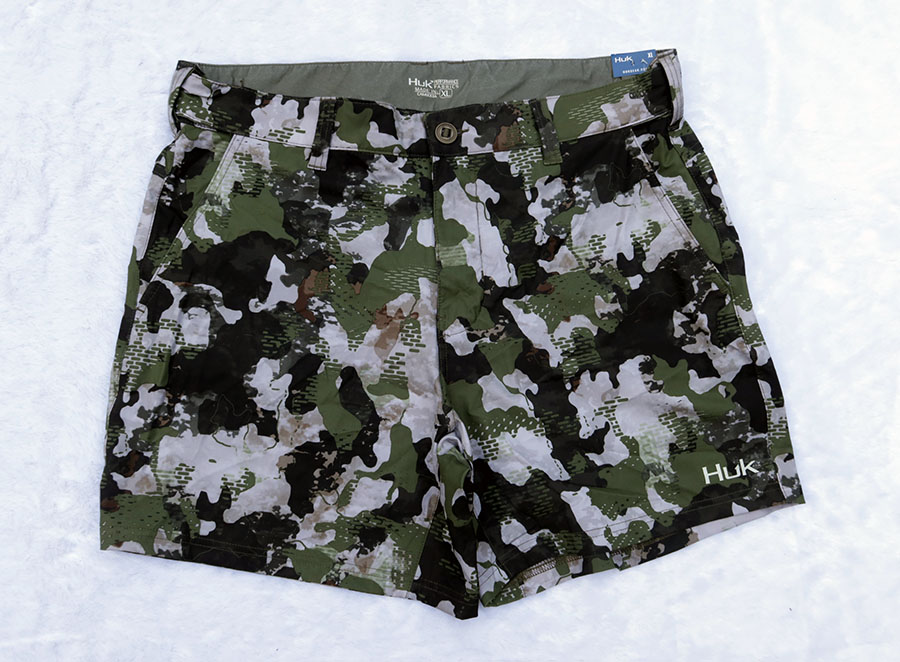 Huk Fishing Gear /XL (38-40) กางเกงตกปลาขาสั้นสีสวยใหม่แท้ ราคารวมส่ง flash