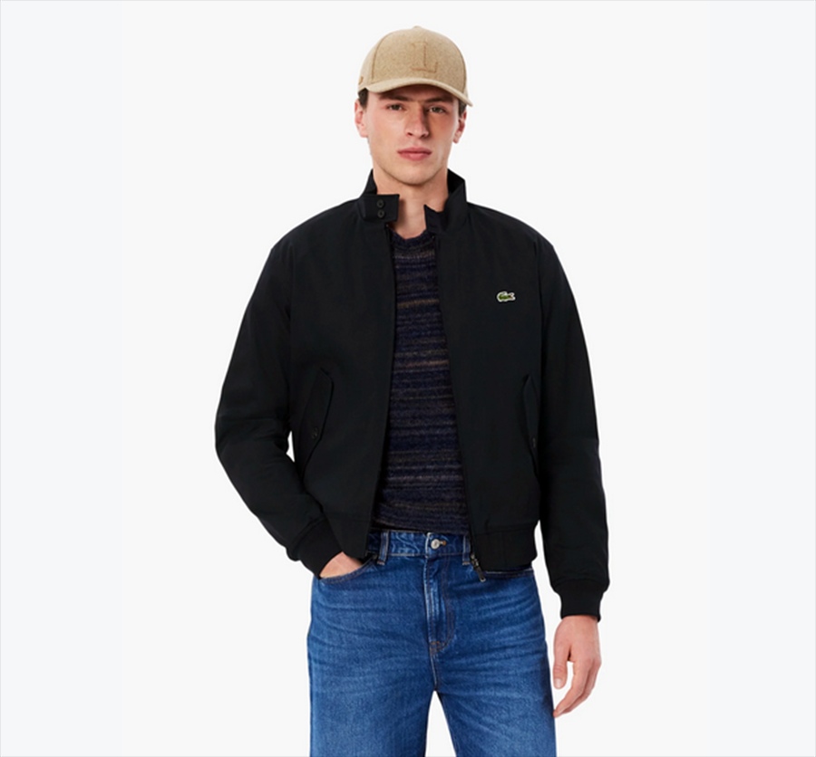 Lacoste waterrepellent twill harrington jacket 