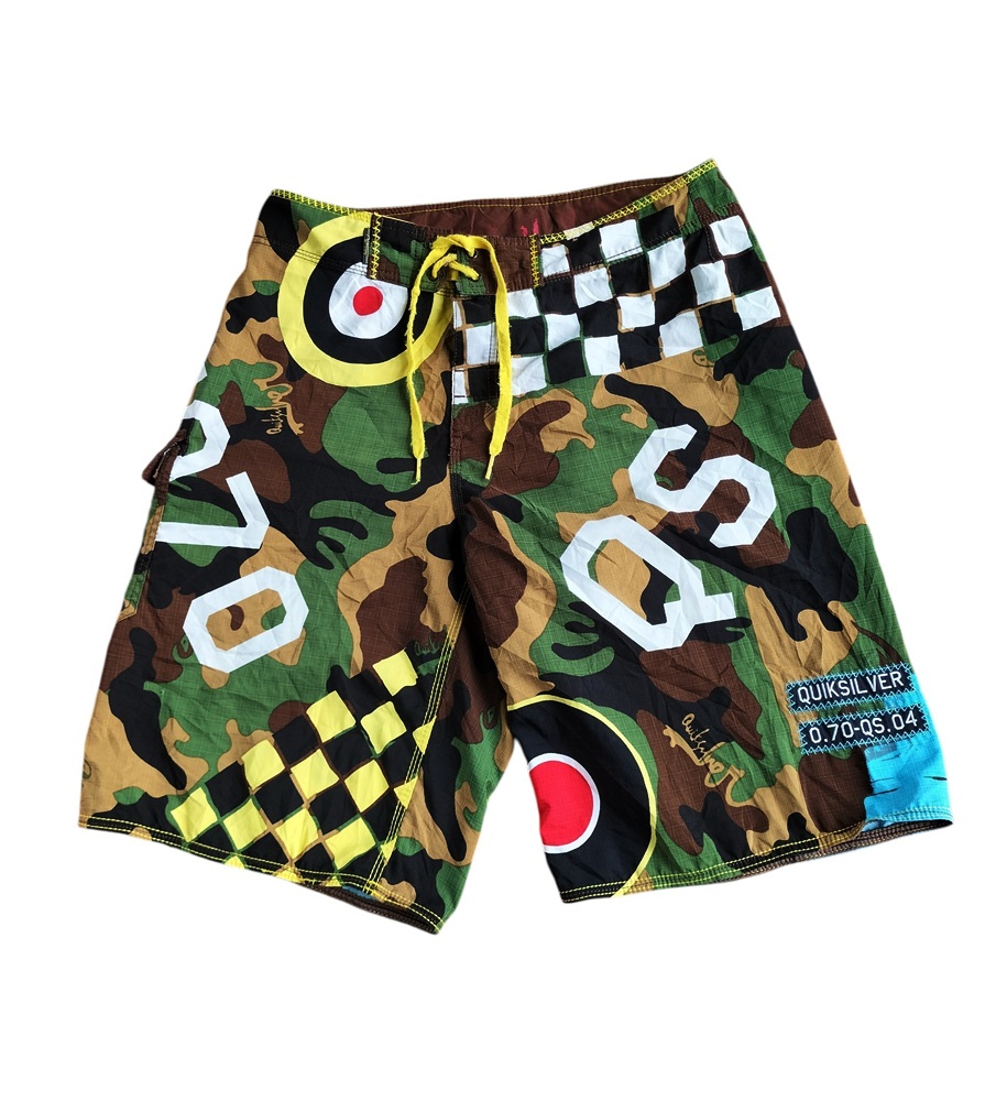 ++ กก.เซิร์พ ลายพราง Quiksilver  เอว 32  นิ้ว  