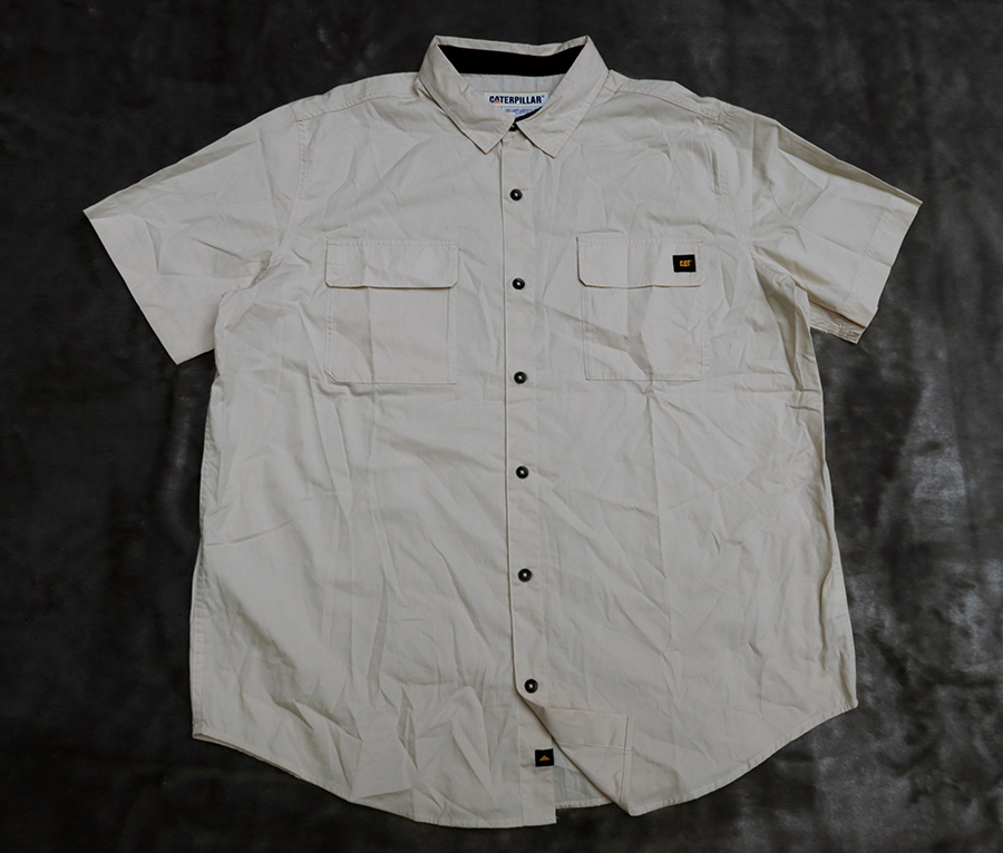 Caterpillar Men's Relaxed Fit  /XXL/50 เสื้อเชิ้ตแขนสั้น ราคาเสื้อรวมส่ง Flash