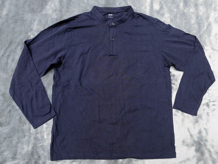 uniglo /M 40 เสื้อยืดแขนยาวคอจีนสวยใหม่แท้ ราคารวมส่ง Flash