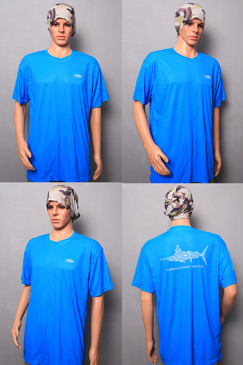 2. เสื้อยืดแขนสั้น สำหรับกิจกรรมกลางแจ้ง Men's AFTCO American Fishing Tackle 100% Polyester Size XL