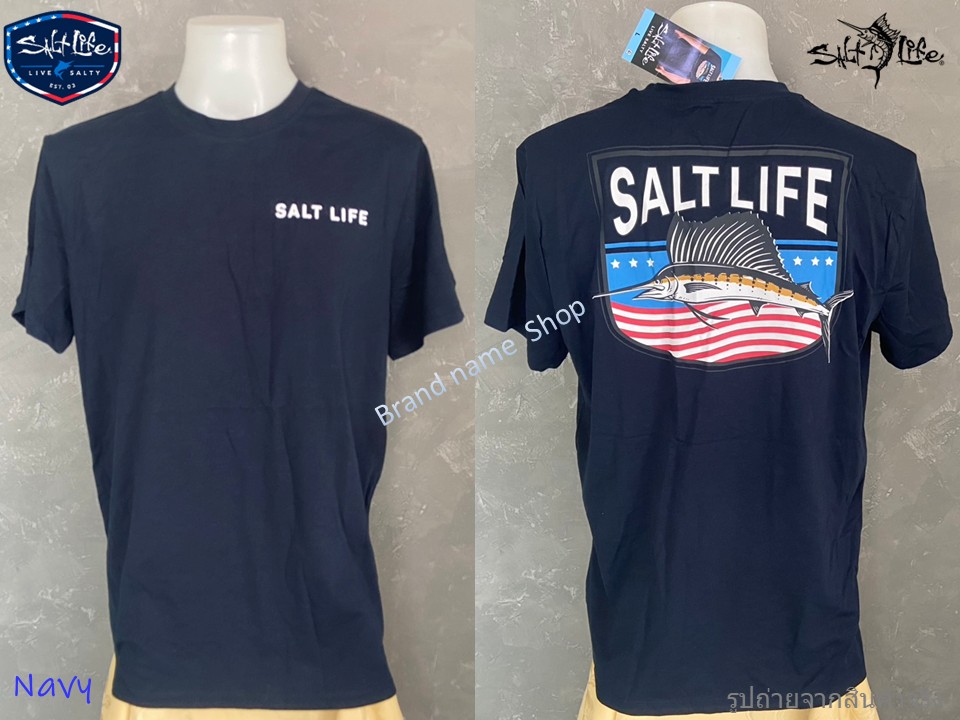 •Navy
Size L : (สำหรับรอบอก 43-44”) อกกว้าง 22 นิ้ว ความยาว 27.5 นิ้ว ไหล่กว้าง 19 นิ้ว แขนยาว 8.5 