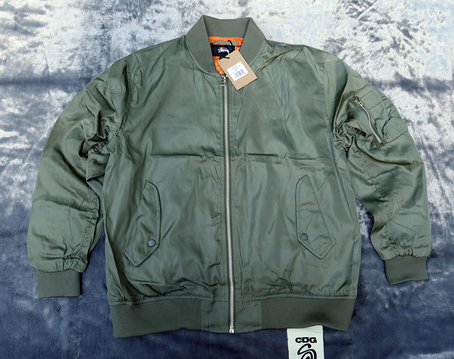 STUSSY CDG Jacket /L/XL (50/52) เสื้อคลุมทรงนักบินสวยใหม่แท้หลุดโรงงาน