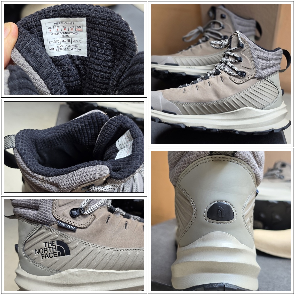 ข้างในบุชั้นผ้านุ่ม ๆ เป็นรองเท้า Dryvent เป็นแบบกันน้ำของ The North Face ที่เคลือบสารกันน้ำไว้ที่ผิ
