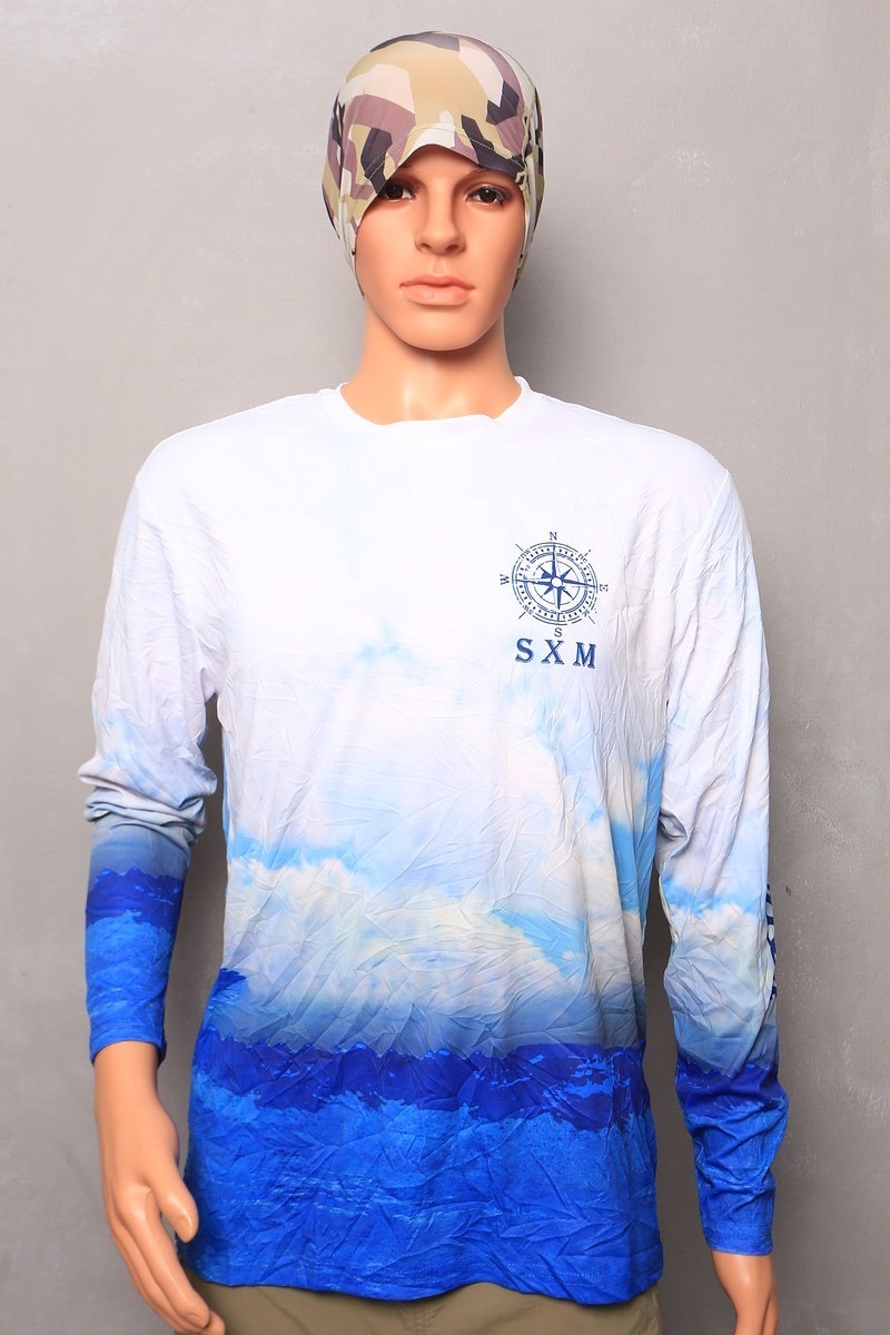 เสื้อยืดแขนยาว Men's SXM Fishing Gear 100% Polyester Size L