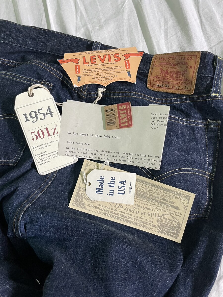 Levi's Vintage Clothing (LVC) 1954 501Z XX W38L34 Made in USA