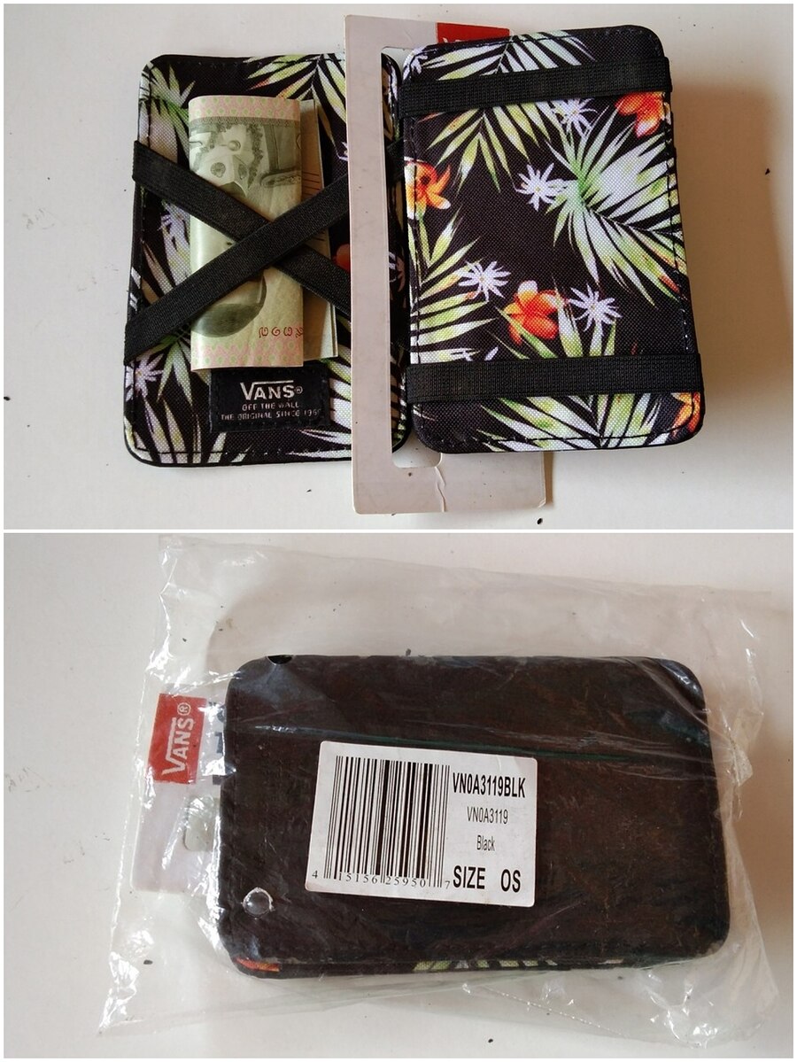 กระเป๋าใส่บัตร ใส่ธนบัตรตัง พกใส่ในกระเป๋าเสื้อไปครับสะดวก เวลาเดินทาง ยี่ห้อ Vans พกสะดวก พกไปตลาด 