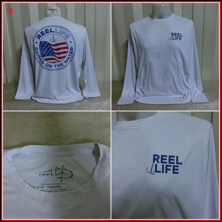 I5.เสื้อตกปลา REELLIFE  ใส่ออกทริปกลางแจ้งตกปลา ชนิดเนื้อผ้าบางลื่นๆ ชนิดผ้าแห้งไว  Size L อก 46 นิ้