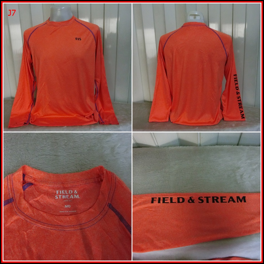 J7.เสื้อตกปลา FIELD&STREAM  ใส่ออกทริปกลางแจ้งตกปลา ชนิดเนื้อผ้าบาง ชนิดผ้าแห้งไว  Size M อก 40 นิ้ว