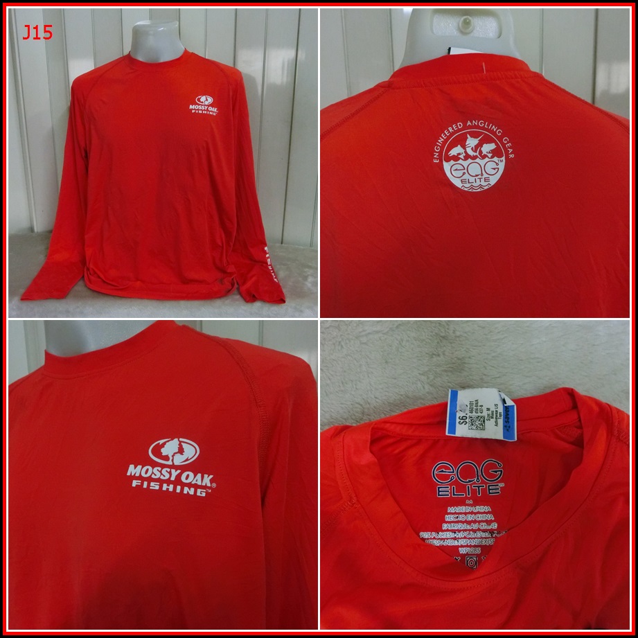 J15.เสื้อตกปลา MOSSY OAK FISHING  ใส่ออกทริปกลางแจ้งตกปลา ชนิดเนื้อผ้าบาง ชนิดผ้าแห้งไว  Size L อก 4