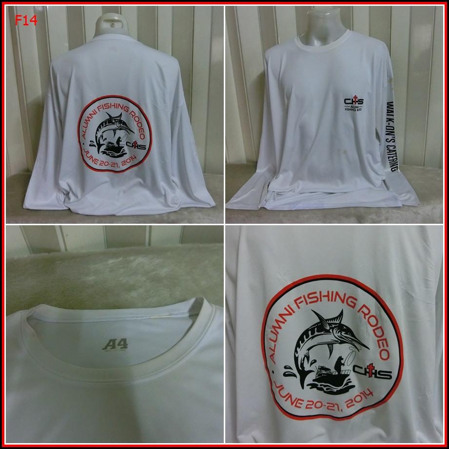 F14.ALUMNI FISHING  เสื้อสำหรับใส่ออกทริปกลางแจ้ง ตกปลา เดินป่าแคมปิ้ง  Size 3XL  อก 56 นิ้ว / 33.5 