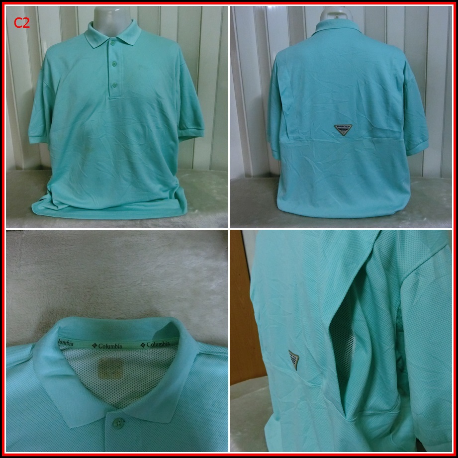 C2.Columbia PFG performance fishing gear (มีระบายอากาศที่ด้านหลัง) เสื้อใส่ออกทริปกลางแจ้งตกปลา เดิน