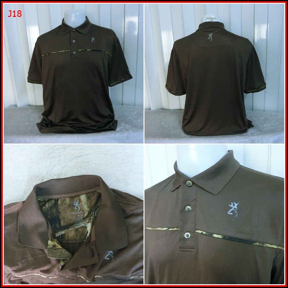 J17. BROWNING   ใส่ออกทริปกลางแจ้งตกปลา ชนิดเนื้อผ้าบาง ชนิดผ้าแห้งไว  Size L อก 47 นิ้ว / 30.5 นิ้ว