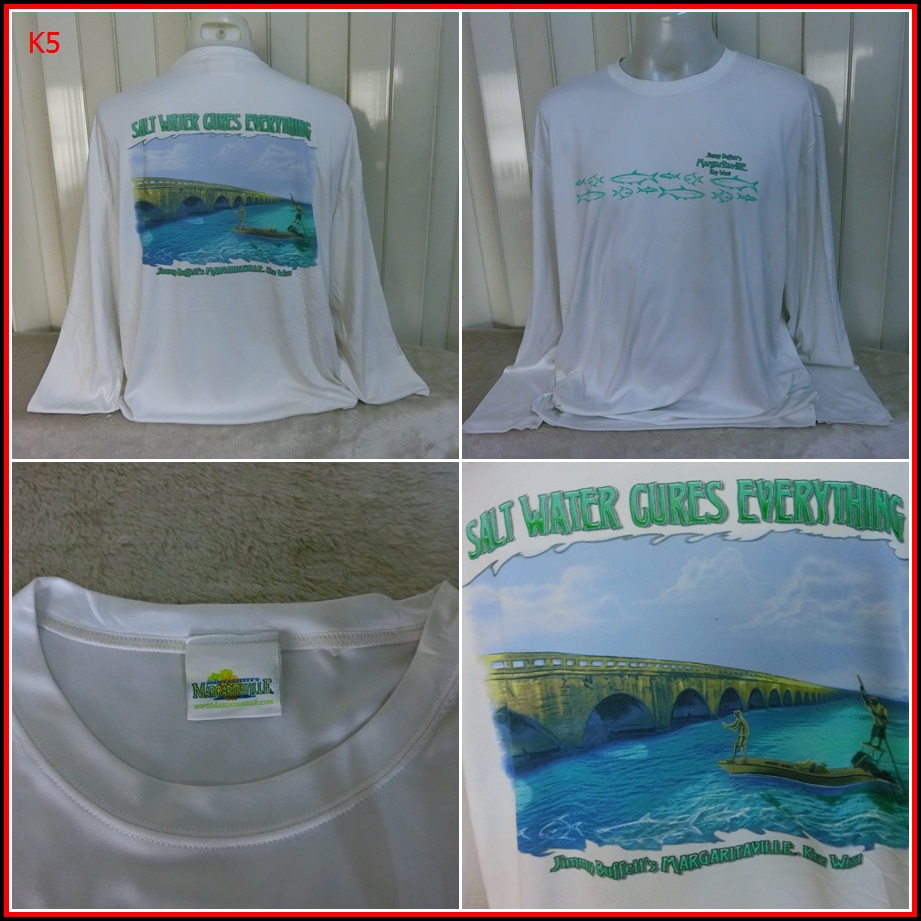 K5.เสื้อใส่ตกปลา MARGARITAVILLE SALT WATER เนื้อแห้งไว ผ้าระบายความร้อน บางและลื่นๆ   Size 2XL อก 52