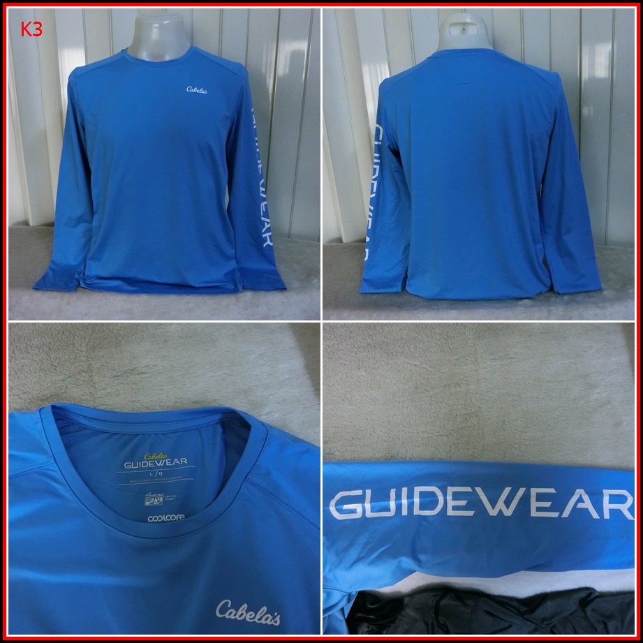 K3.เสื้อตกปลา Cabela's guide wear  ใส่ออกทริปกลางแจ้งตกปลา ชนิดเนื้อผ้าบาง ชนิดผ้าแห้งไว  Size M อก 