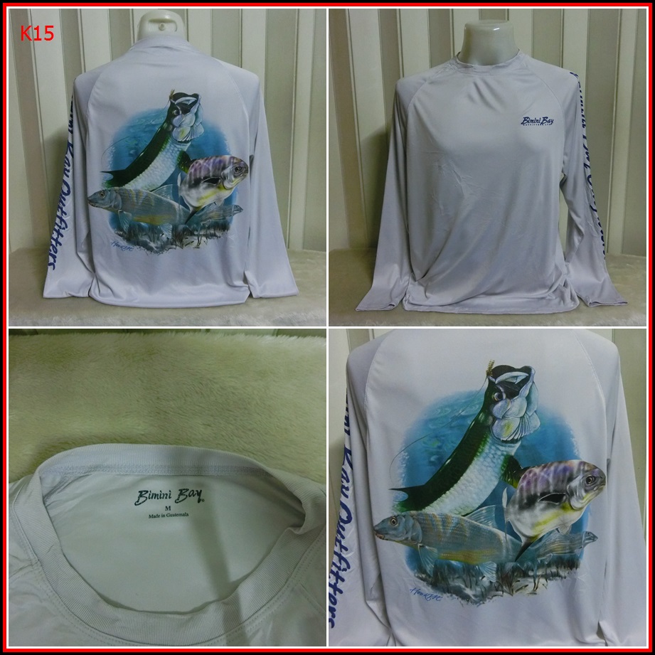 K15.เสื้อตกปลา BIMINI BAY   เนื้อผ้าแห้งไว ผ้าระบายความร้อนได้ดี  Size M อก 42 นิ้ว / 28.5 นิ้ว  180