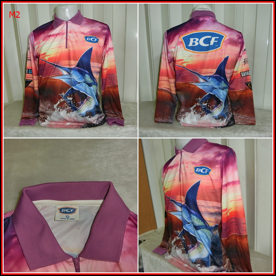 M2.เสื้อตกปลา BCF   ชนิดเนื้อผ้าบางลื่น ชนิดผ้าแห้งไว  Size L อก 43 นิ้ว / 28.5  นิ้ว  200-
