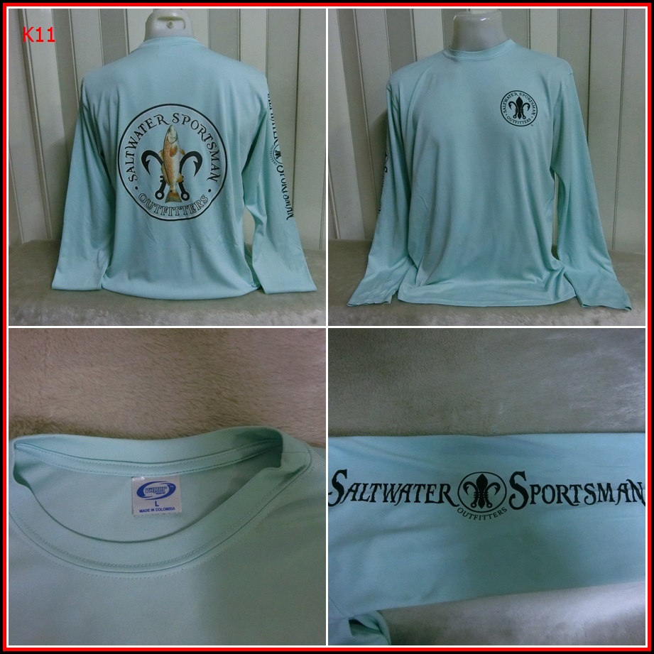 K11.เสื้อใส่ตกปลา SALTWATER SPORTSMAN OUTFITTERS เนื้อแห้งไว ผ้าระบายความร้อน บางๆ  Size L อก 45 นิ้