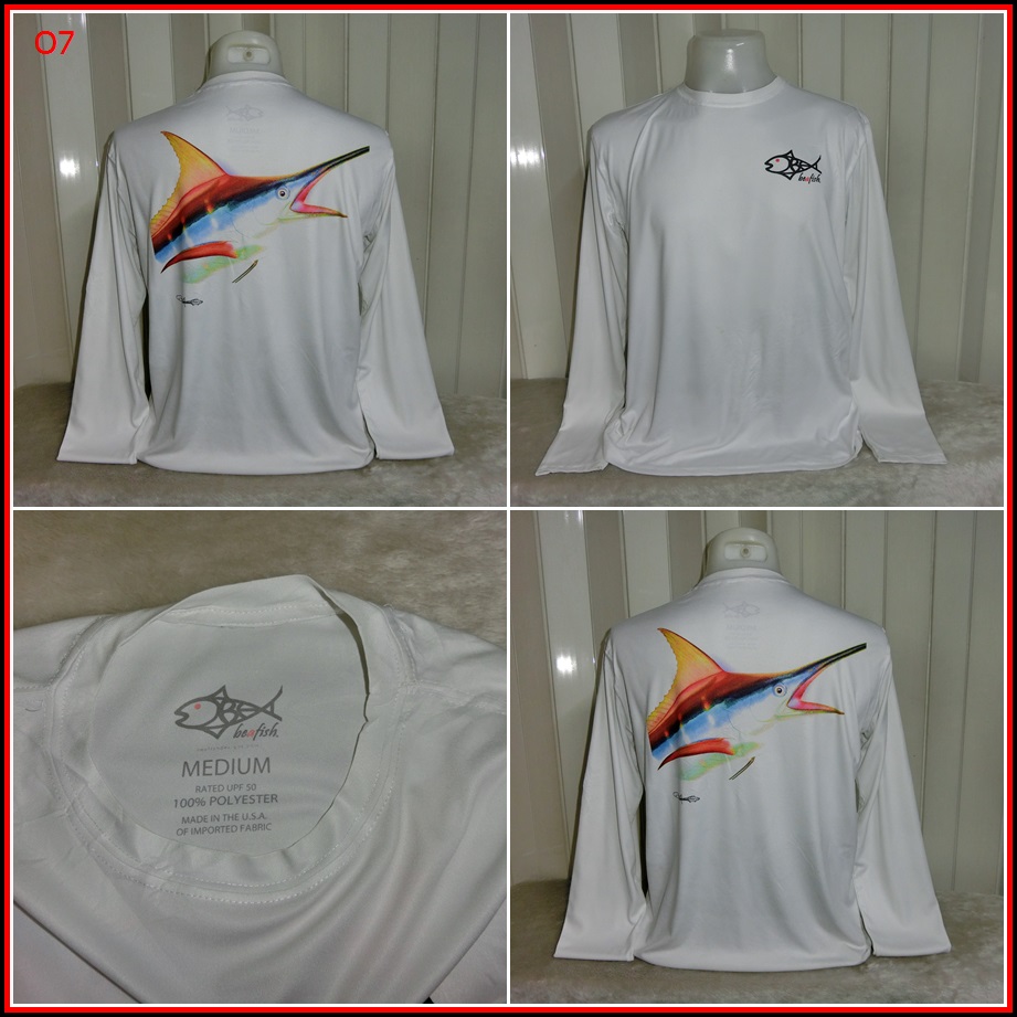 O7.เสื้อตกปลา   ใส่ออกทริปกลางแจ้งตกปลา ชนิดเนื้อผ้าบางลื่นๆ ชนิดผ้าแห้งไว  Size M อก 40 นิ้ว / 28 น