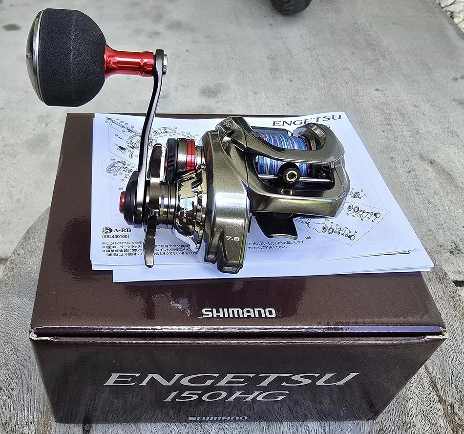 ♠♠♠ เบท SHIMANO Engetsu 150 HG พร้อมสาย SHIMANO OCEA เต็มสปูล ♠♠♠