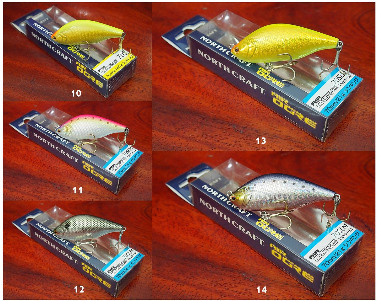 [b]NORTH CRAFT รุ่น AIR OGRE 70S  Lenght  7.0 Cm / Wt  14.5 g / Type S  มี 1 สี ให้เลือก ดังนี้ [/b]
