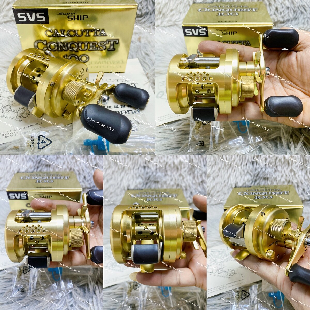 Shimano 01’ Conquest 100
รอกสภาพสวยมาก มีริ้วรอยขีดข่วนบางๆสีไม่ถลอกไม่ลึก รอกเก่าเก็บสายสะสม หมุนล