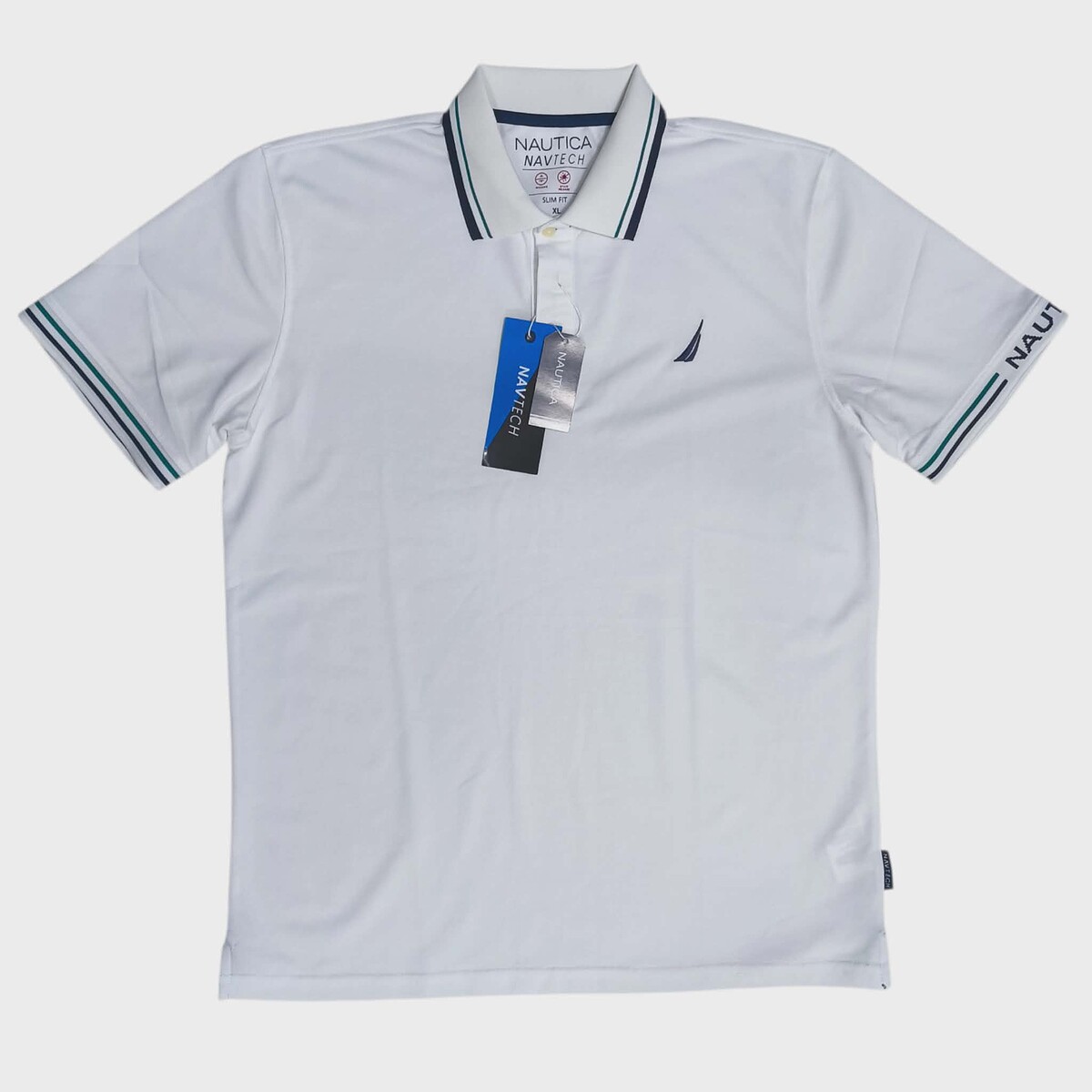NAUTICAL  เสื้อยืดโปโล NAVTECH ของใหม่ สีขาว