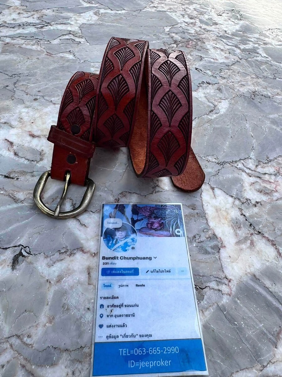 เข็มขัดหนัง Chambers Made in USA งาน Genuine Top Grain Leather 