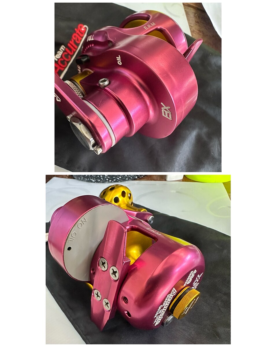 Accurate 400N  ไม่มีกล่อง มีแต่ตัวรอกกับถุงใส่รอก รอกทำสีมาครับ ค่าทำสีก็หลายพันบาท มีรอยตามการใช้งา