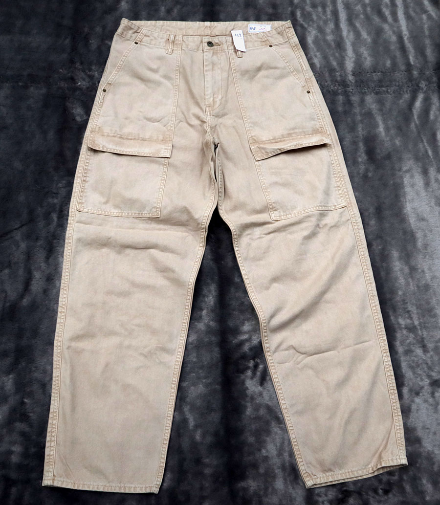 GAP Slim /w.35/36 กางเกงขายาว 6 กระเป๋าเนื้อผ้า canvas ใหม่สวยแท้ รวมส่ง Flash