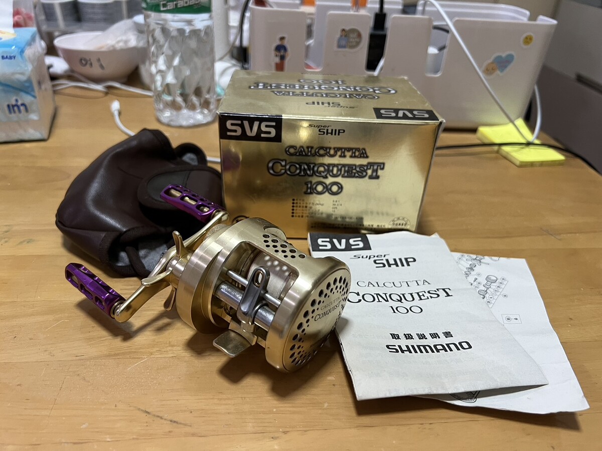 ปล่อยรอก เบท ตีเหยื่อปลอม Shimano Culcutta Conquest 100 สภาพสวย