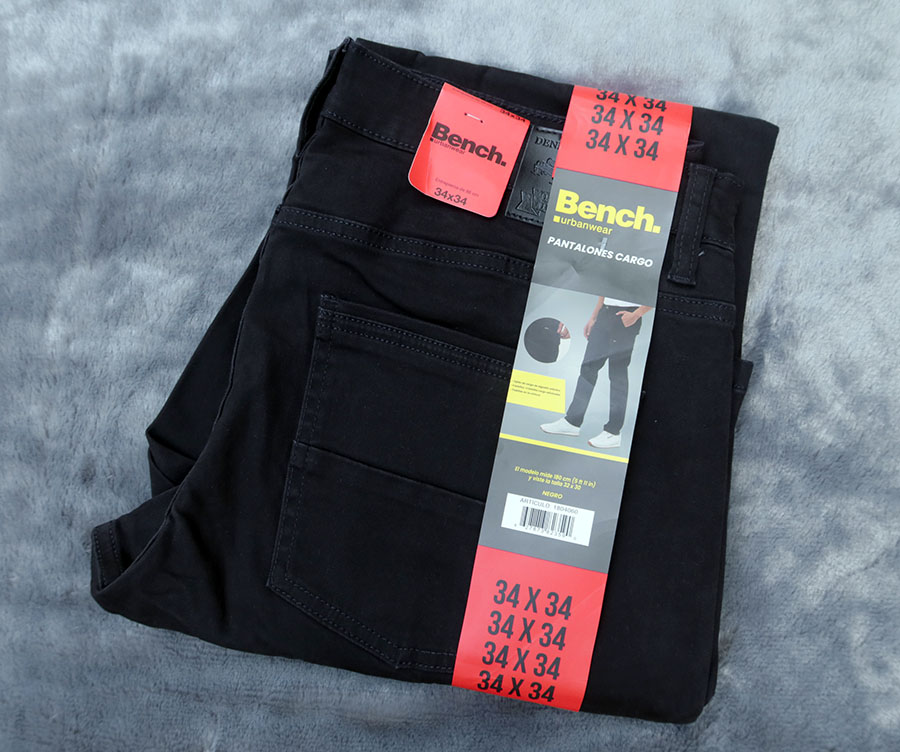 Bench DENIM /w.36 กางเกงขายาวทรงสวย 6 กระเป๋าสีดำใหม่แท้ ราคารวมส่ง Flash