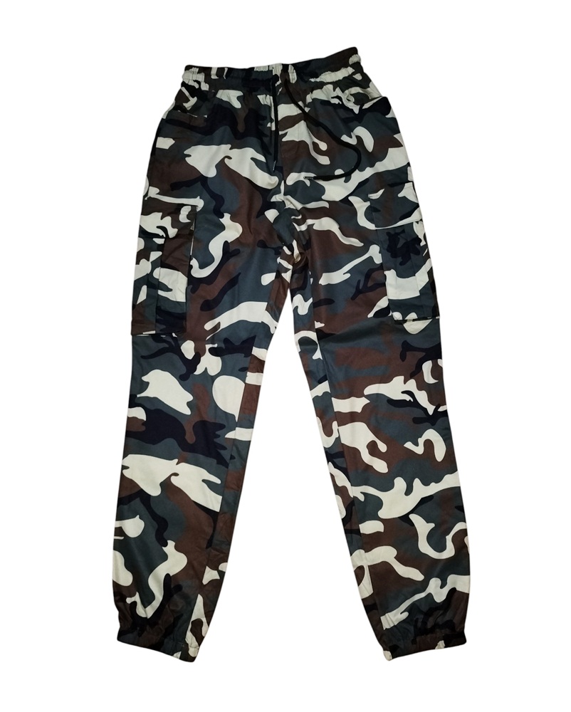++ กก.ลายพราง ผ้าร่ม ลายวูดแลน เอว 28-34  นิ้ว S/ M