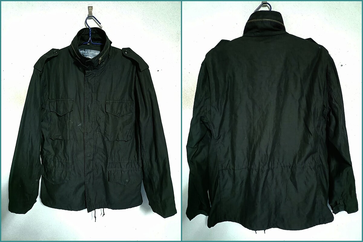 เสื้อ jacket field M 65 (สีดำ) SIZE รอบ-อก : 46-47 นิ้ว (1)