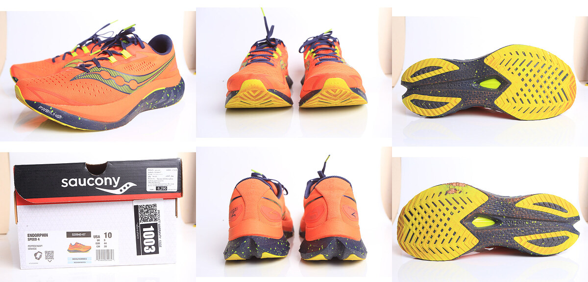 5.รองเท้าวิ่ง Saucony Mnen's ENDORPHIN SPEED4 Size US10 / EUR44 / CM28  รองเท้าวิ่ง สำหรับซ้อมทำความ