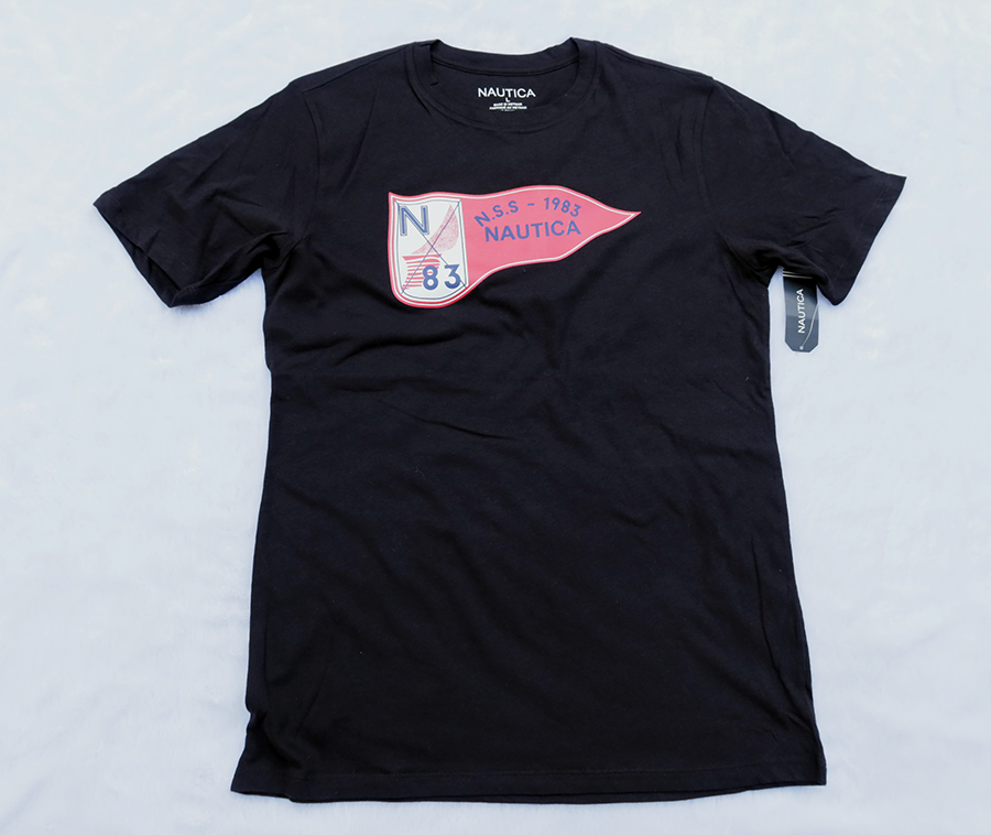 NAUTICA /40/42 เสื้อยืดผ้าฝ้ายแขนสั้นลายสกรีนสวยใหม่ลิขสิทธิ์ของแท้ รวมส่ง Flash