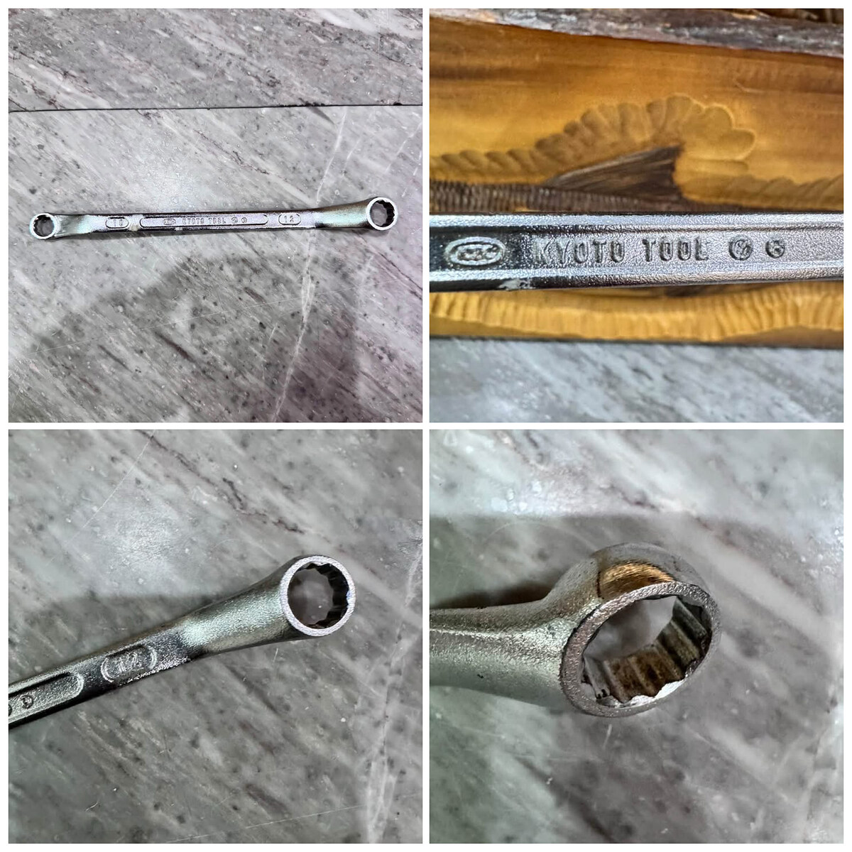 3. KTC KYOTO TOOL ประแจแหวน 10×12 mm รุ่นเก่า
ประแจแหวนสองหัว

ขนาด 10 / 12 mm

ปากแบบ 12 เหลี่