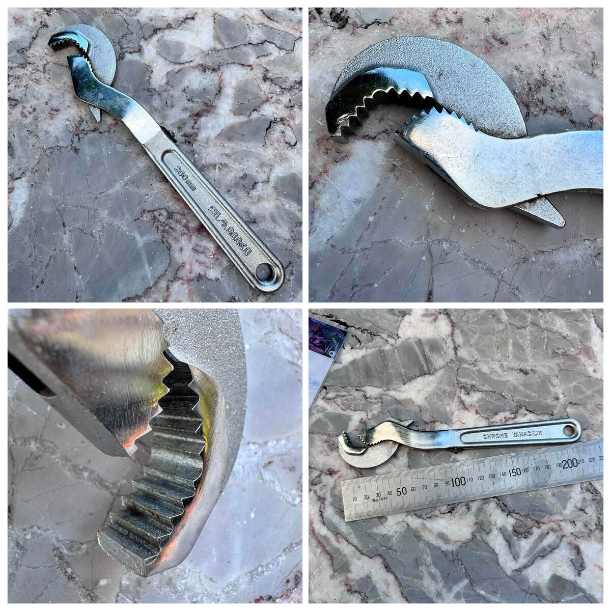 1. SANKI 200mm Self-Gripping Wrench

ประแจอเนกประสงค์ วัสดุระบุ CHROME VANADIUM หัวจับแบบฟันหยัก 