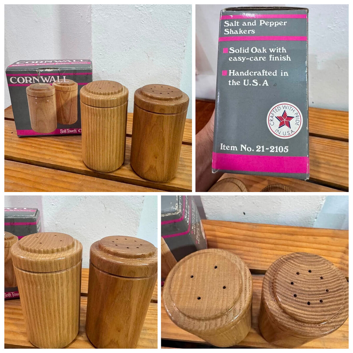 2. CORNWALL Soft Touch Oak กระปุกเกลือ–พริกไทยไม้โอ๊ก Made in U.S.A.

ชุดกระปุกโรยเกลือและพริกไทย 
