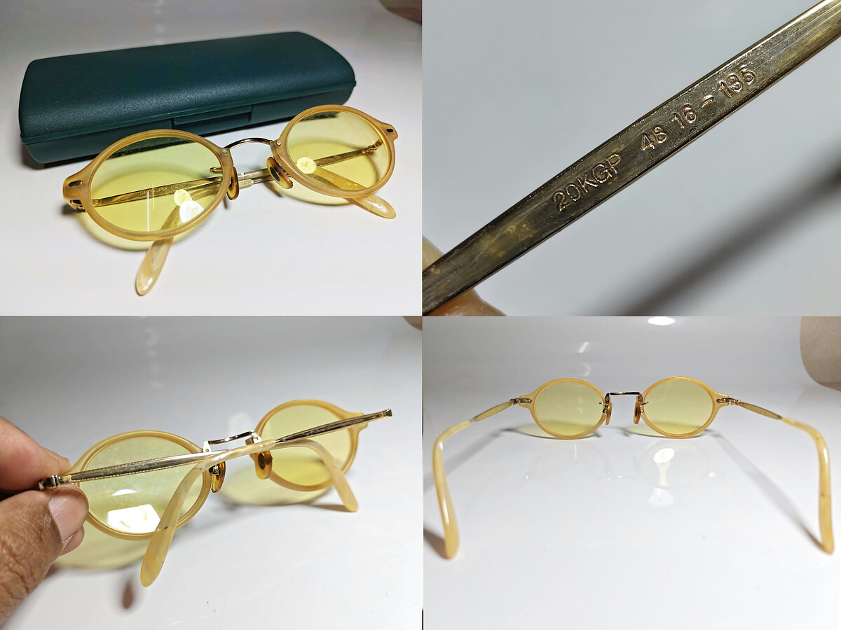 2. กรอบแว่นตาวินเทจชุบทองคำ ทรง Oval แบรนด์ Navy-Jack L.A.20KGP
 
กรอบแว่นอะซิเตท ขาแว่นตา สะพานแว